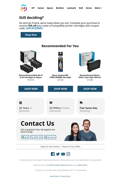 Don't Leave Your Printer Empty–Save Now | 15% Off
