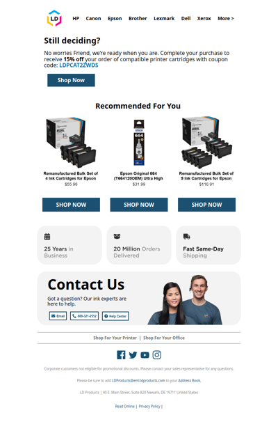 Don't Leave Your Printer Empty–Save Now | 15% Off