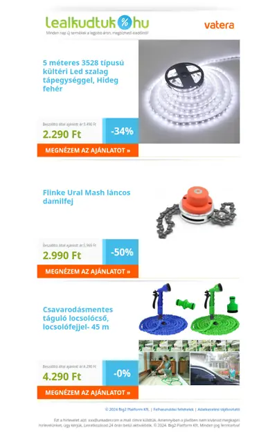 Csak ma: 5 méteres 3528 típusú kültéri Led szalag tápegységgel, Hideg fehér 2.290 Ft | Flinke Ural Mash láncos damilfej 2.990 Ft