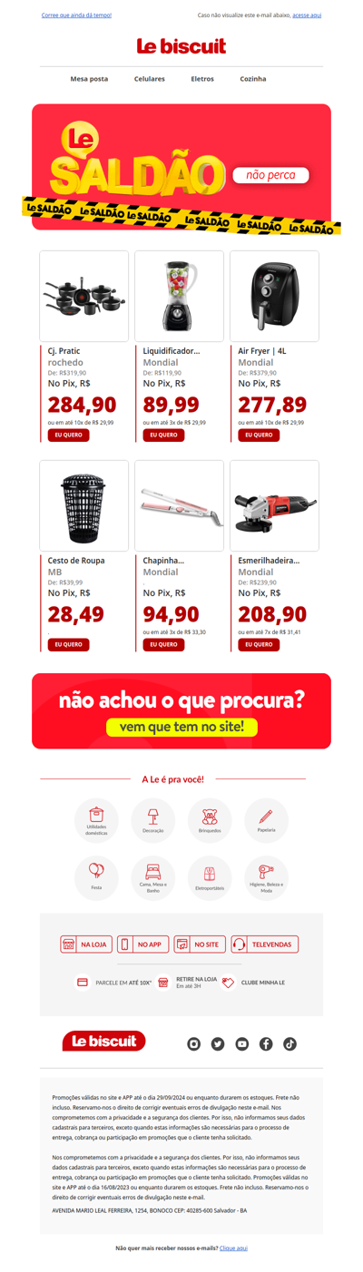 Última chance de comprar com preços do Saldão! 🏃