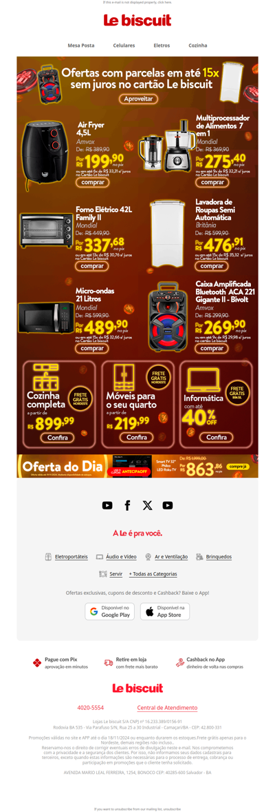 Ofertas em até 15x sem juros 🤩