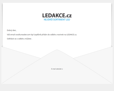 [LEDAKCE.cz] Vaše registrace do newsletterů