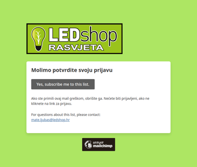 LEDshop novosti: Please Confirm Subscription