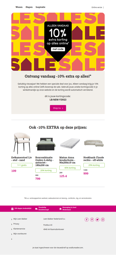 Mis het niet: 10% EXTRA korting op alles 🎁