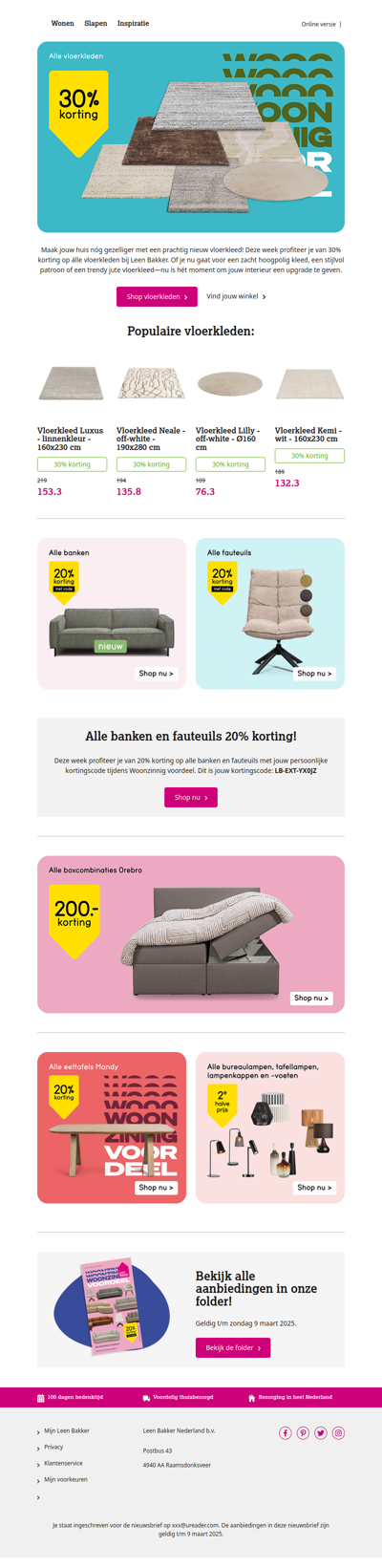 WOW! 30% korting op vloerkleden!