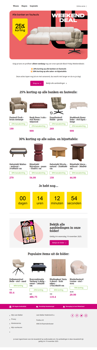 Laatste kans! 25% korting op alle banken 🔥