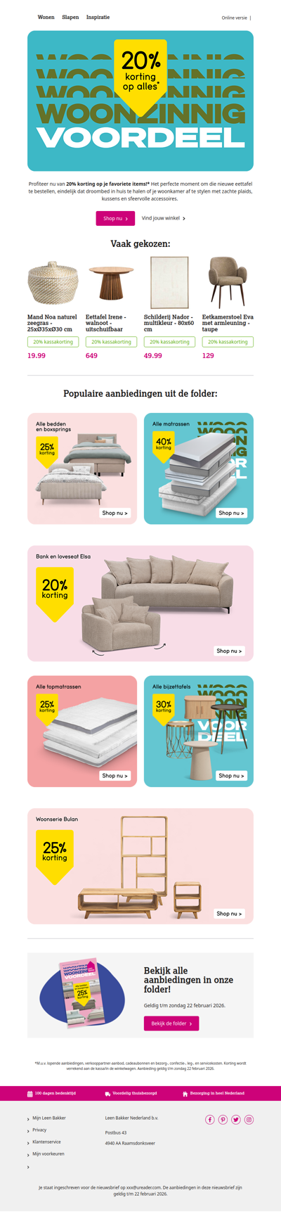 Deze week: 20% korting op alles*