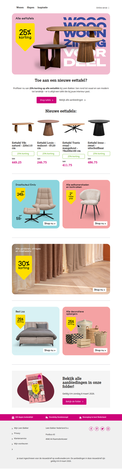 Toe aan een nieuwe eettafel?