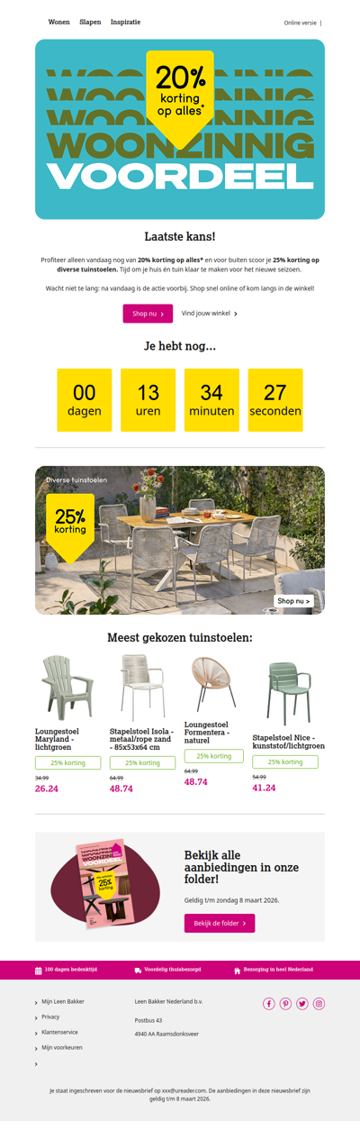 Laatste kans: 20% korting op alles*