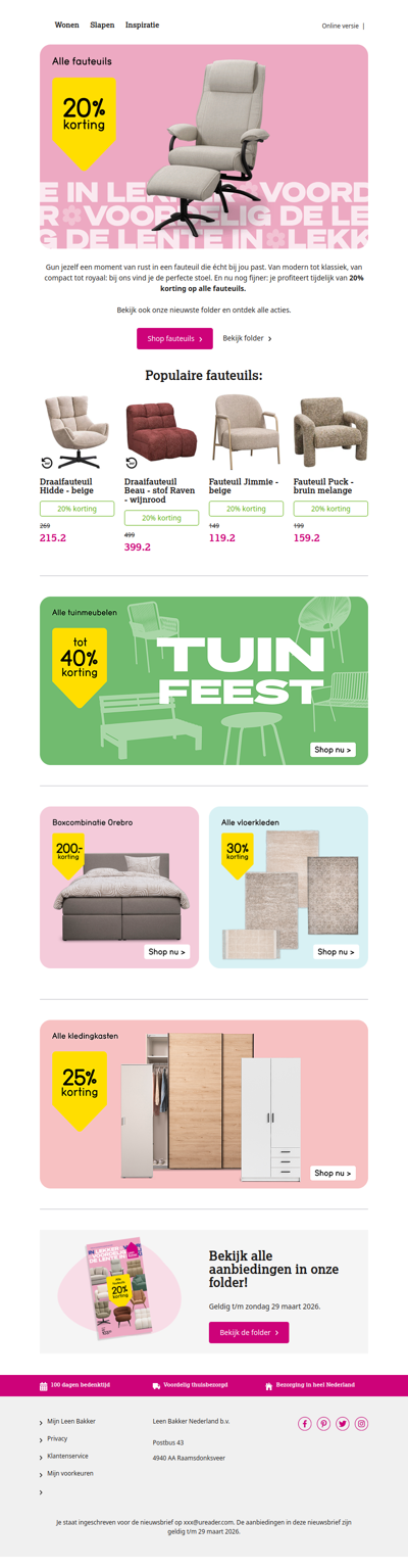 Zo zit je goed: fauteuils nu 20% korting