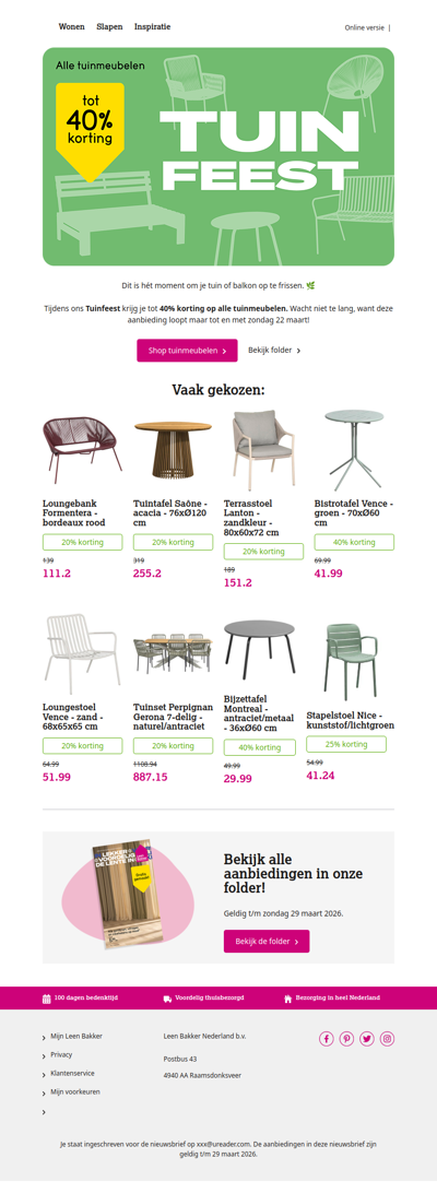 Maak je tuin klaar: tot 40% korting!