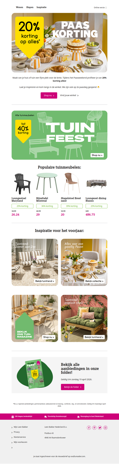 🐣 Vier Pasen met 20% korting op alles