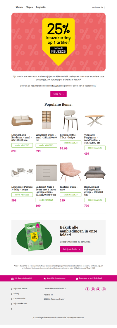 Dat ene item met 25% korting… 👀
