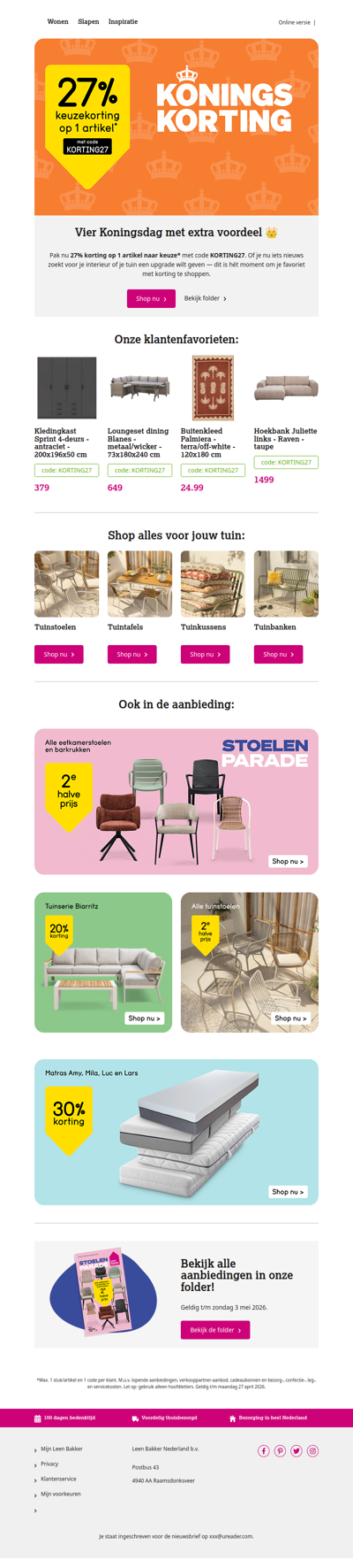 🧡 27% Koningskorting 🧡