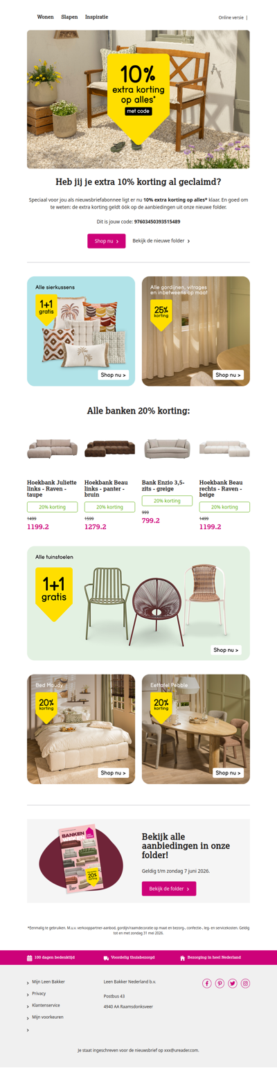 Heb jij je extra korting al geclaimd?