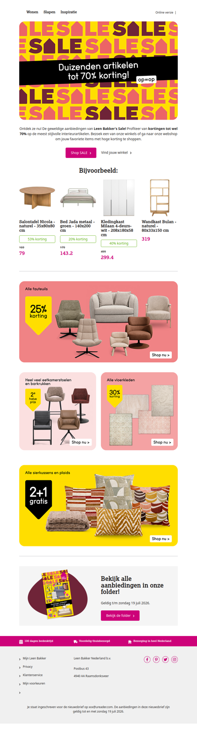 Het is SALE bij Leen Bakker! 🛍️