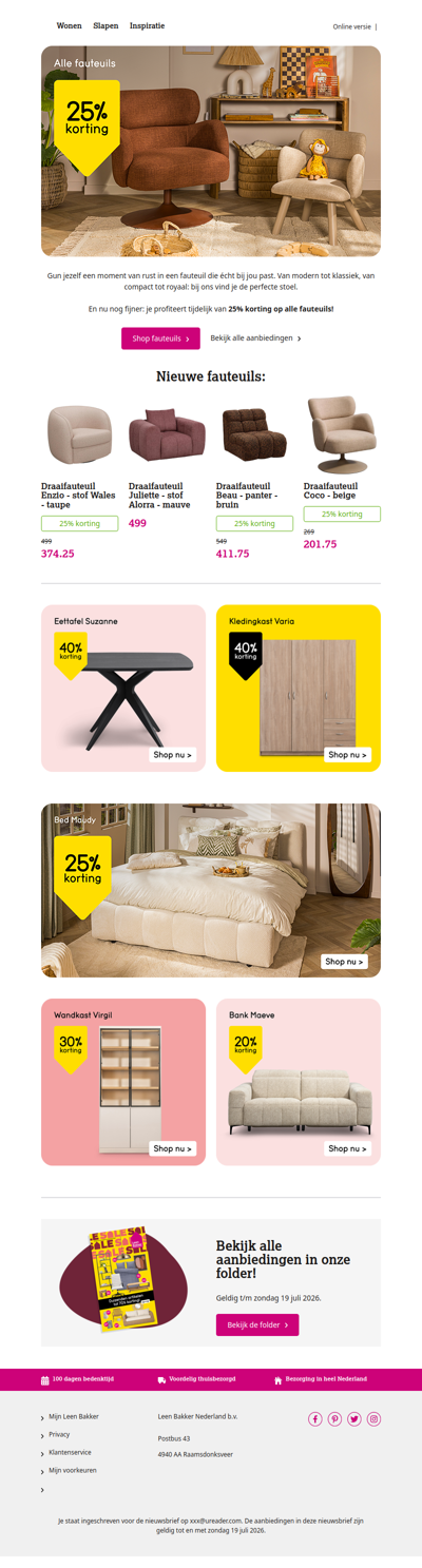 Zo zit je goed: fauteuils nu 25% korting