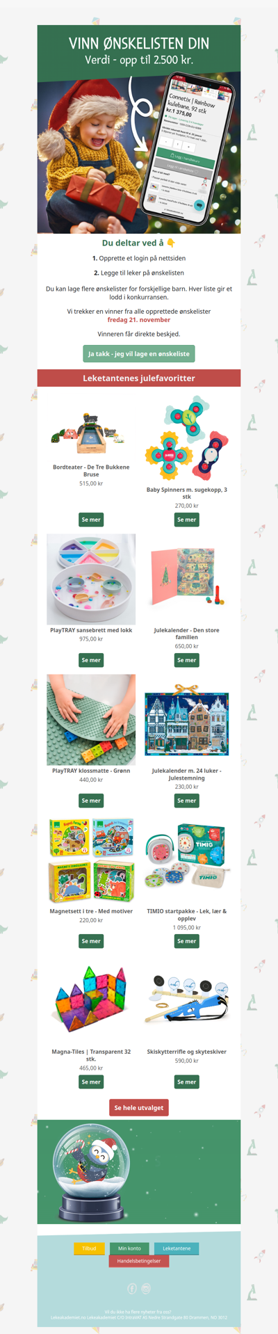 Vinn ønskelisten din (opp til 2.500 kr) 🎁