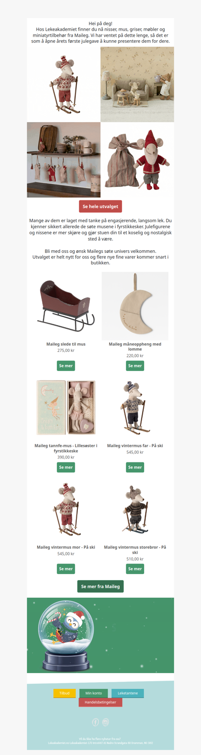 Vi har nisser og mus overalt. Hei Maileg! 🐭🎄