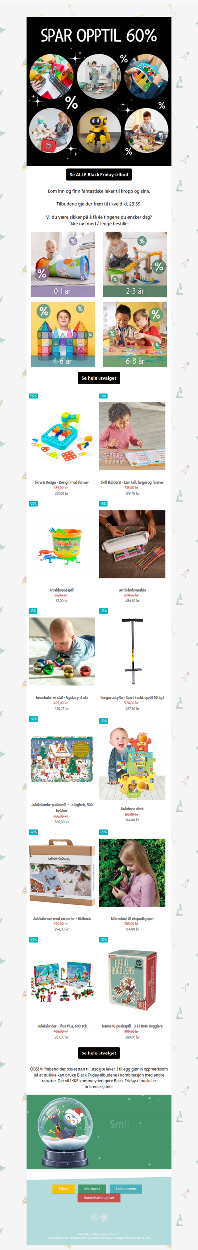 Kjøp rabatterte kvalitetsleker i kaffepausen ☕