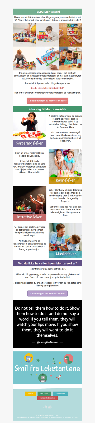 Hei på deg! Gode leker for Montessori-aktiviteter – vi gir deg 9 forslag 😍