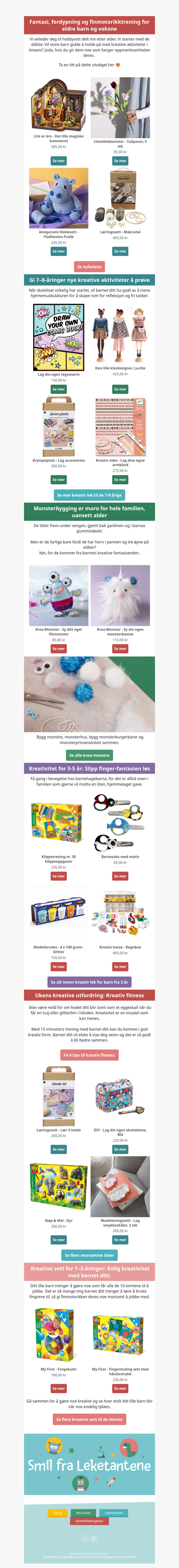 Kreative sett tilpasset ditt barns alder ✂️🧵🎨