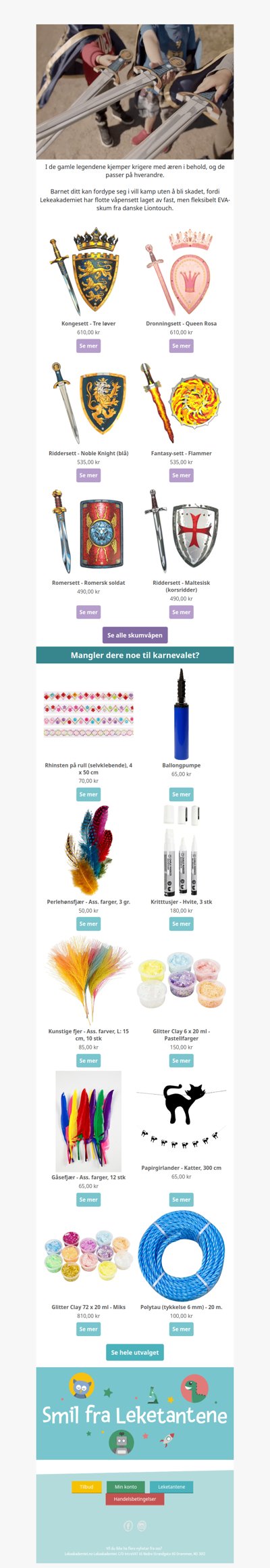 Nyheter: Flotte skumvåpen fra gamle sagn ⚔️