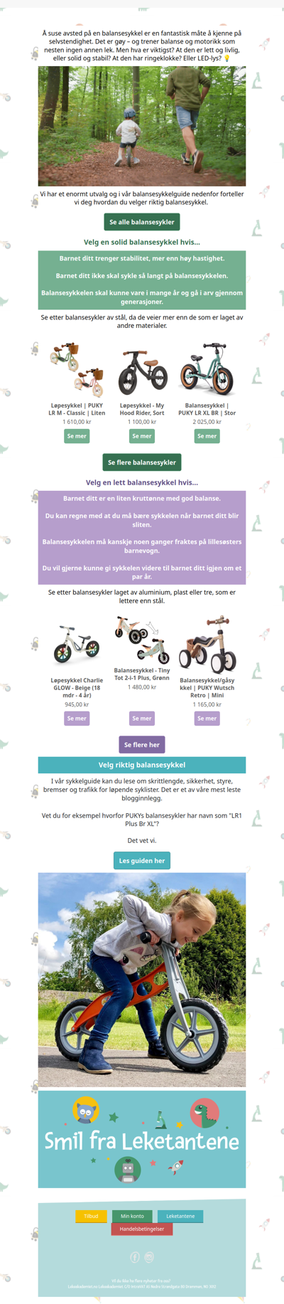 På tide med en ny balansesykkel? Hva er viktigst?