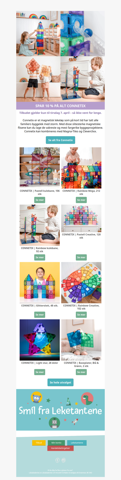 Spar 10 % på Connetix 🤩