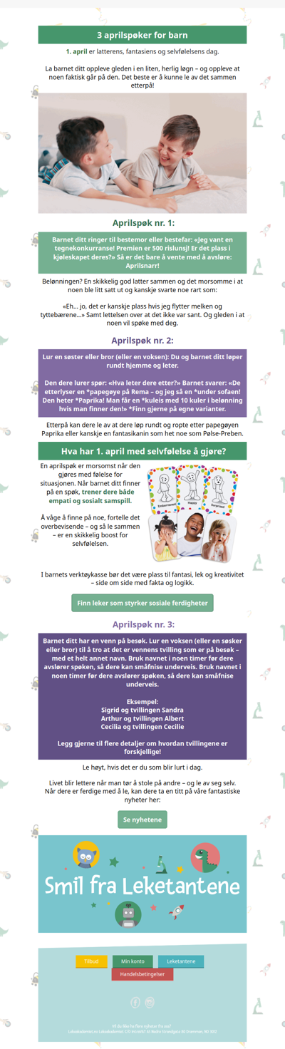 Få 3 morsomme aprilspøker 😆