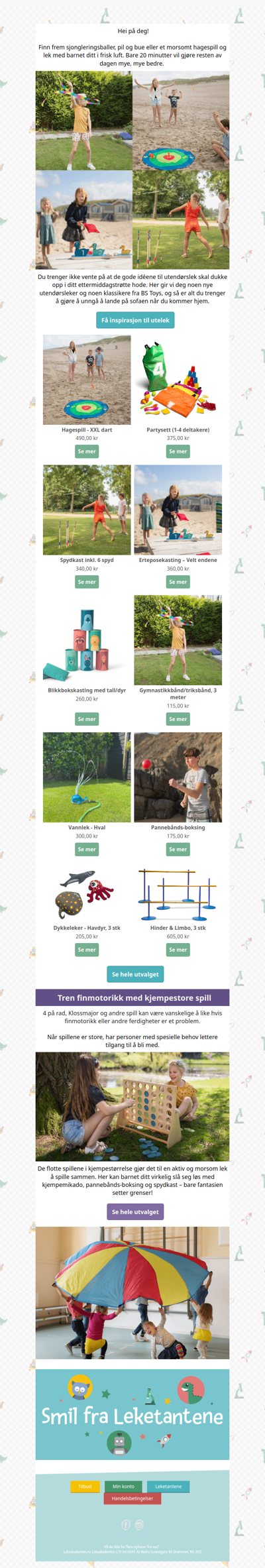 Idéer til 20 minutter med utendørslek 🎯