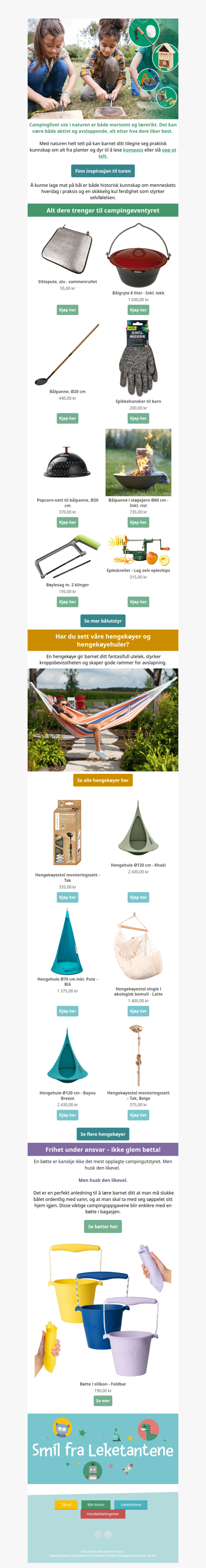 Vekk barnets kjærlighet til naturen ⛺