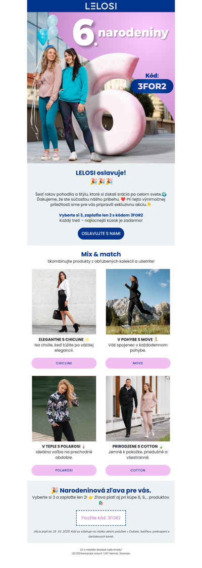 Oslavujte s nami: 3 ZA CENU 2 🎉🎉