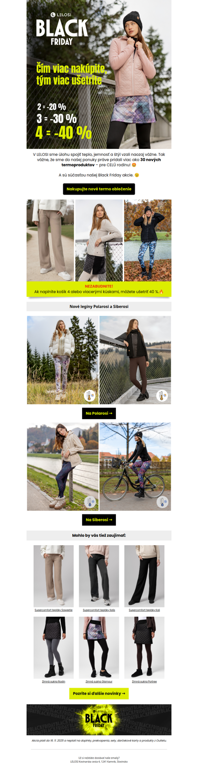 Nové termo oblečenie + Black Friday zľavy! 🖤