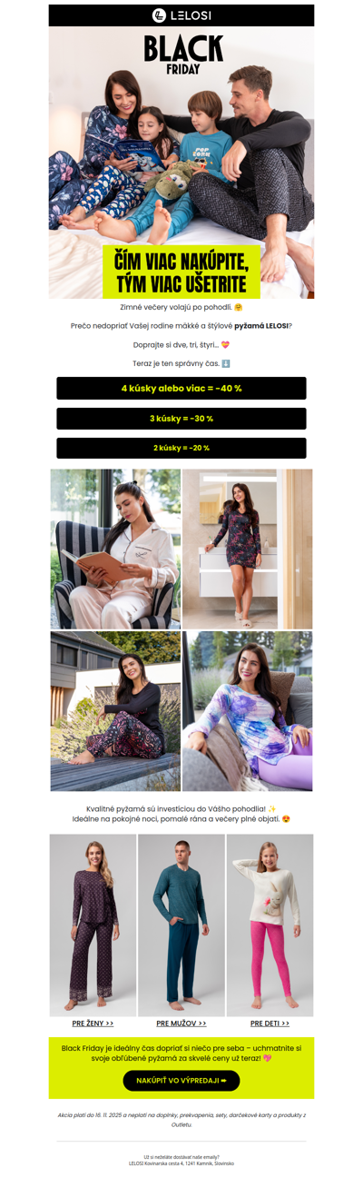 Až do -40 % na PYŽAMÁ? 😮💤