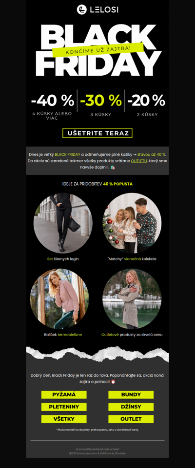 ⚫ Plný košík = 40% zľava ⚫