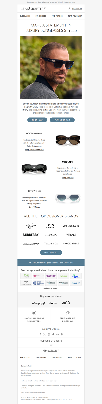 Discover trending luxury sunglasses at LensCrafters