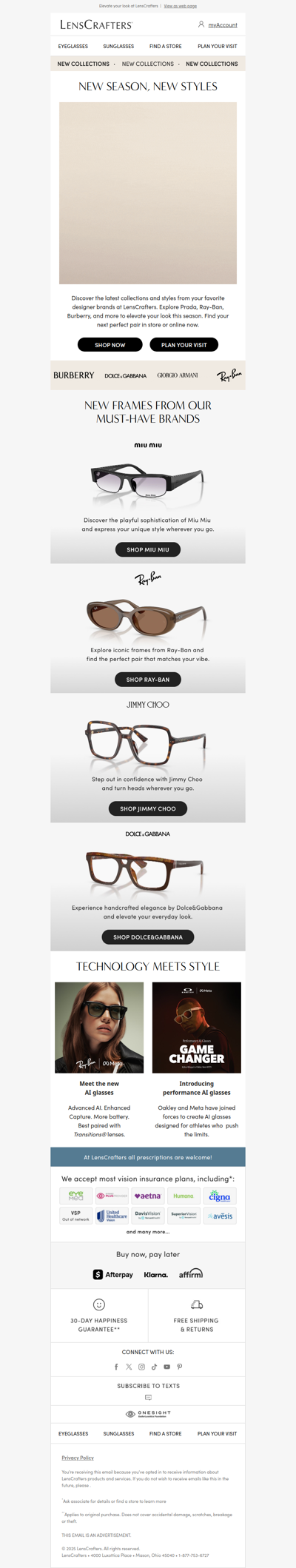 Discover the latest designer eyewear collections