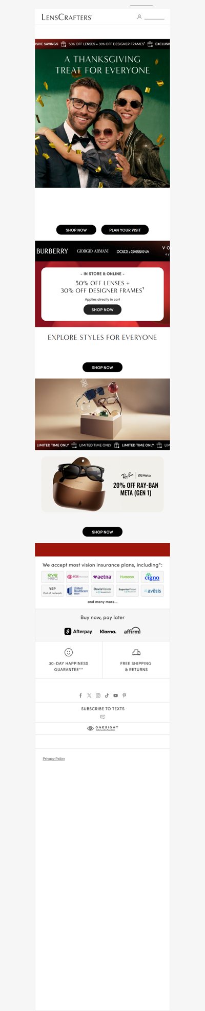 Happy Thanksgiving from LensCrafters