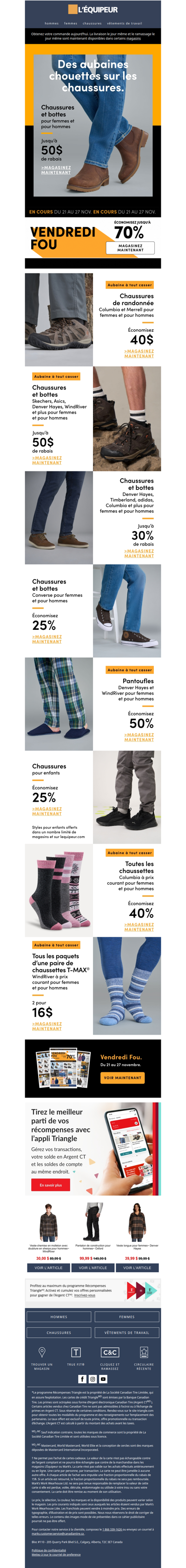 Vendredi Fou, de grosses économies sur les chaussures et les bottes👟 🥾