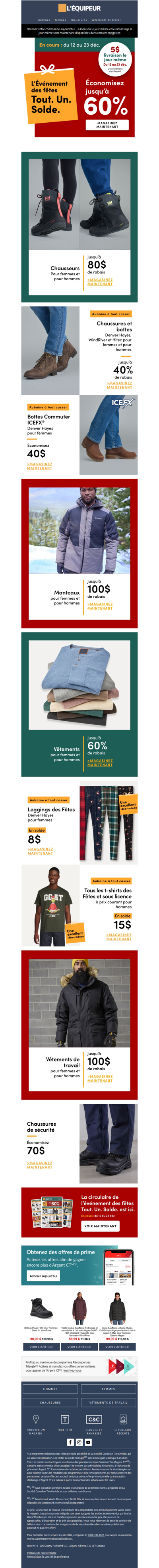 Économisez jusqu'à 60 % à l'événement Tout. Un. Solde. des Fêtes🎄