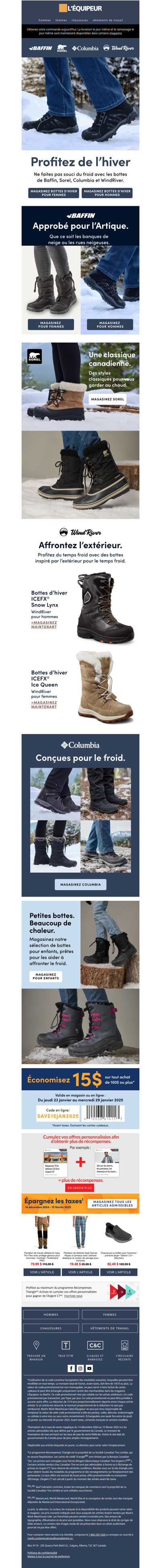 Vos bottes préférées pour le temps froid sont arrivées.