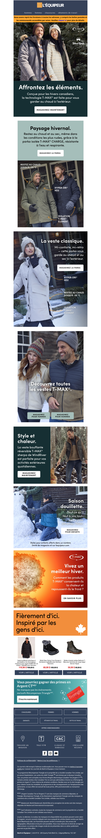 T-MAX® : conçue pour les hivers canadiens