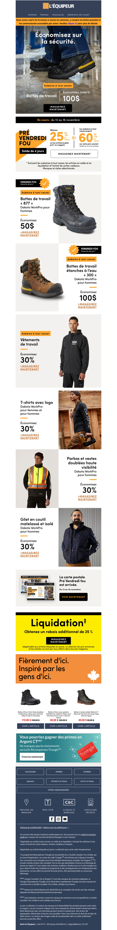 Économisez jusqu’à 100 $ sur les bottes de travail 🥾