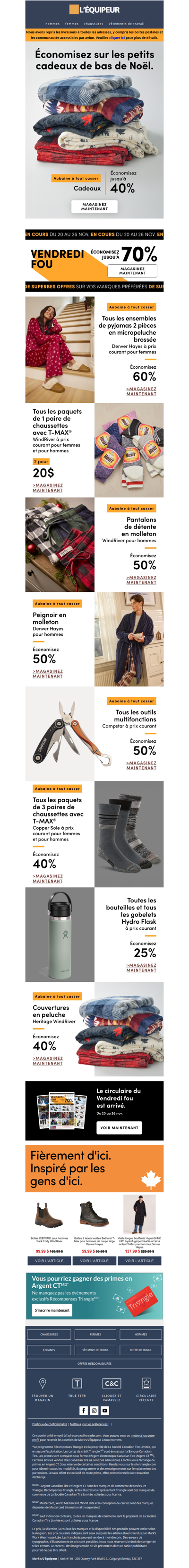 Économisez jusqu’à 40 % sur les cadeaux : Aubaine à tout casser 🎁