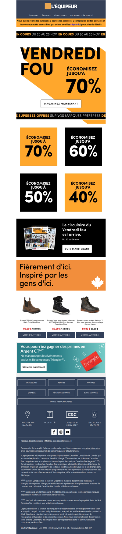 Économisez jusqu’à 70 % pendant le VENDREDI FOU 🟧