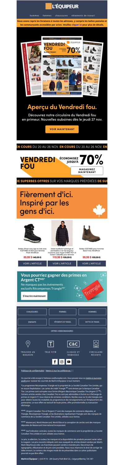 Économisez jusqu’à 70 % pendant le VENDREDI FOU 🟧