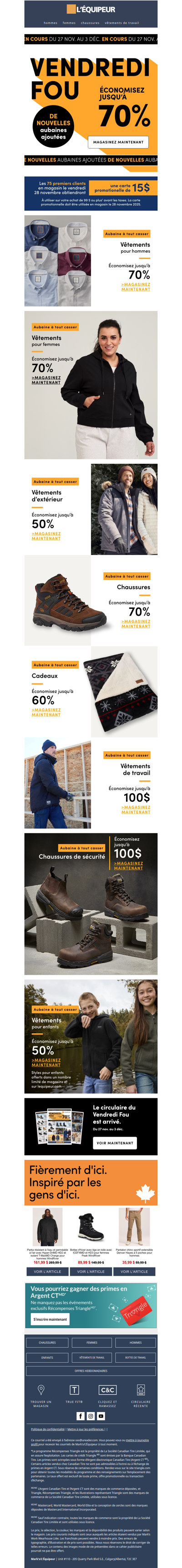 Nouvelles aubaines du Vendredi Fou : du 27 nov. au 3 déc. 🟧