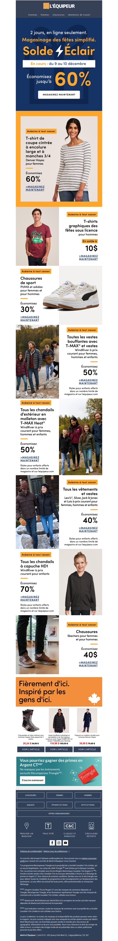 Solde éclair ⚡ 2 jours seulement, en ligne