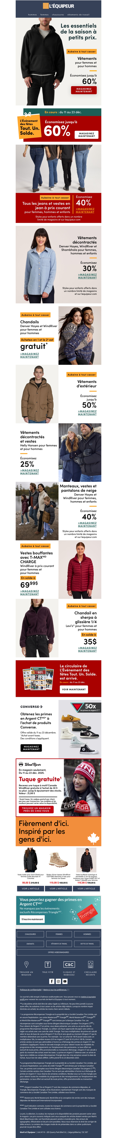 Magasinez les meilleures aubaines sur les vêtements 🎁